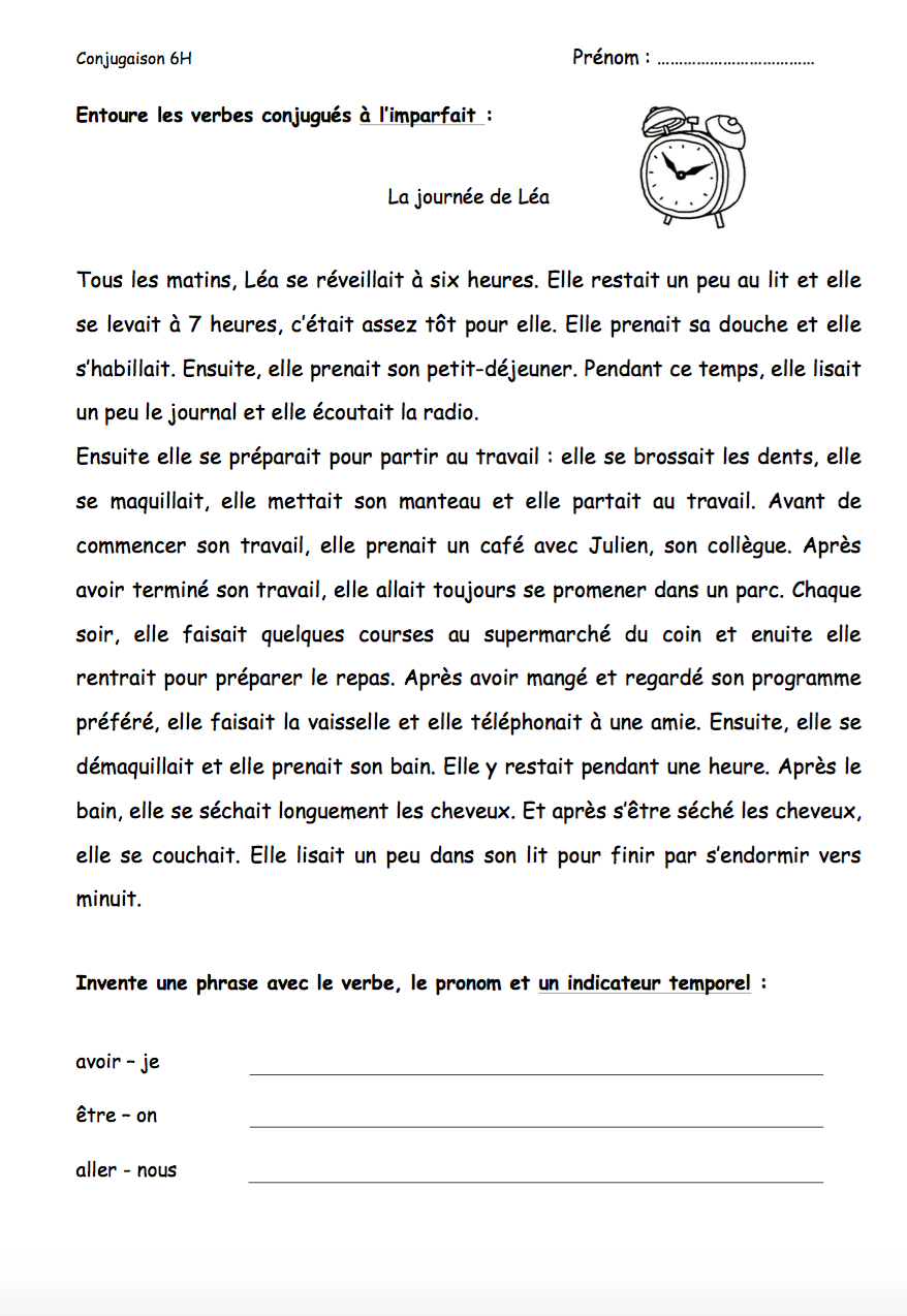 Fiches de verbes - 6P (imparfait)_2