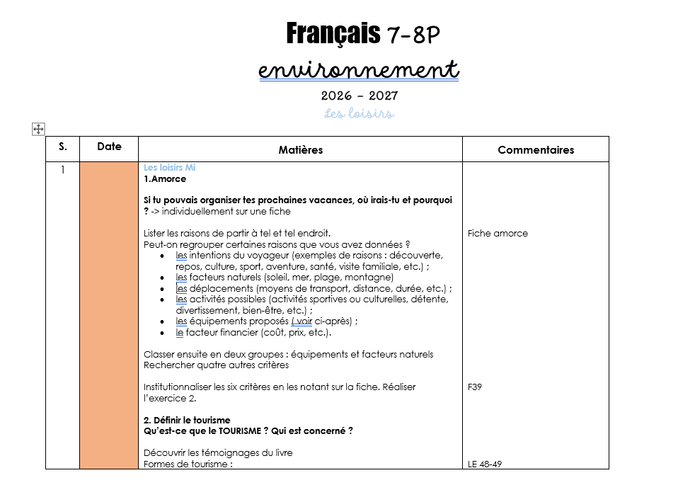 Géographie 7-8P Les loisirs le tourisme modules 1,2,3_2