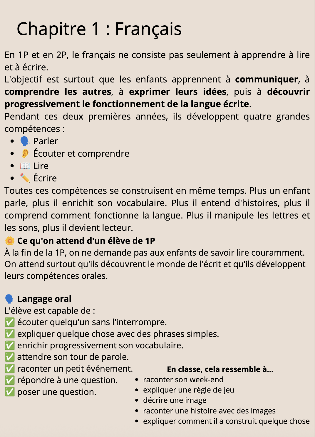 Guide d'enseignement 1P-2P en lien avec le PER_2