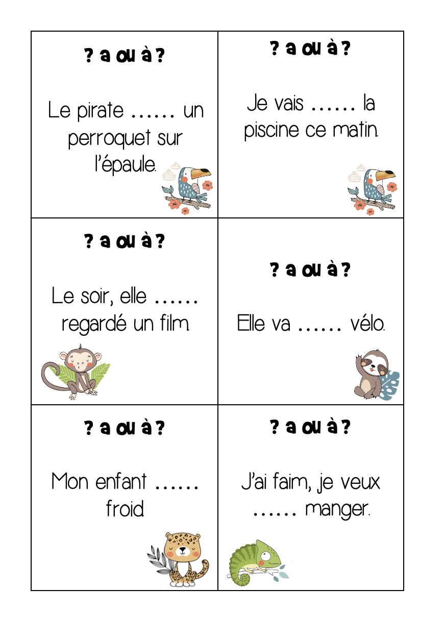 Jeu homophones a/à et/est_3