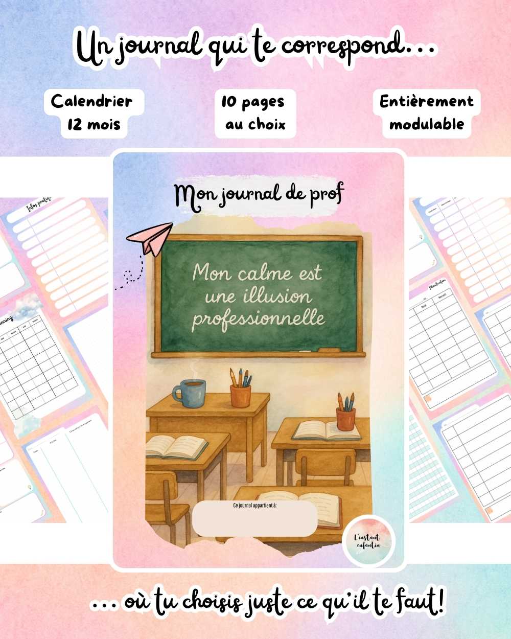 Journal de prof à imprimer – version essentielle (organisation simple et modulable)_3