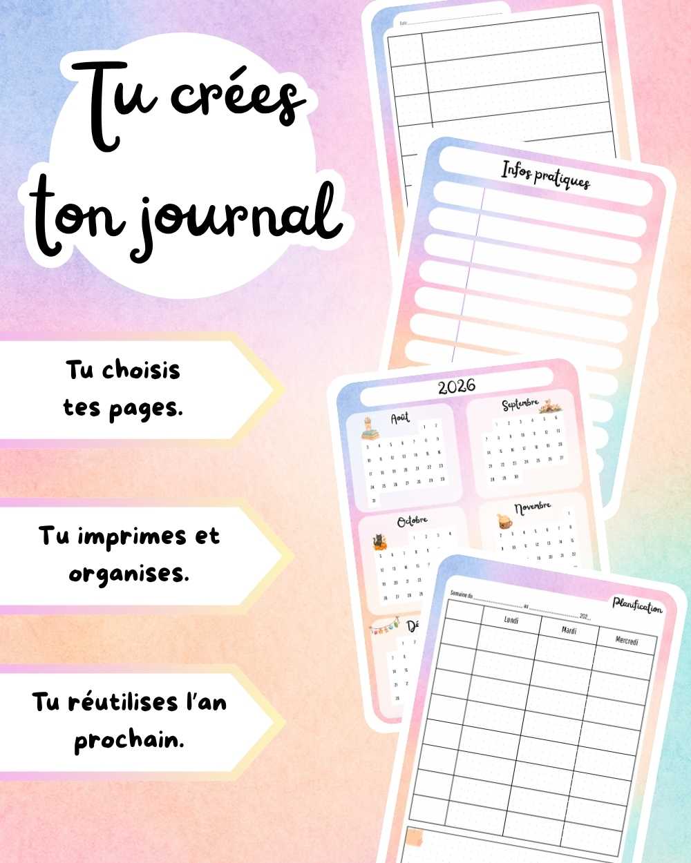 Journal de prof à imprimer – version essentielle (organisation simple et modulable)_4