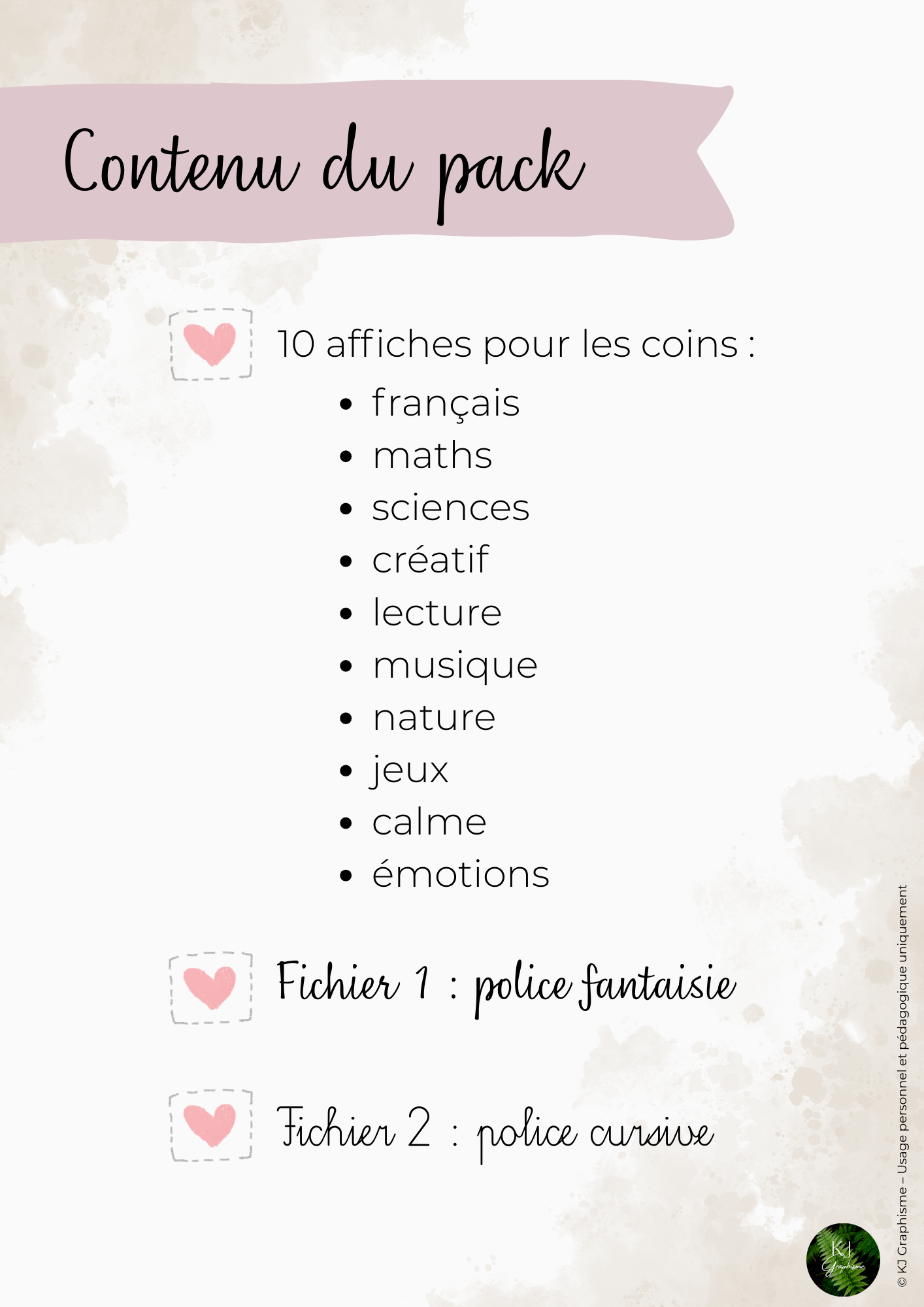 🌿 Organisation de la classe – Affiches coins (10 thèmes, 2 polices)_2