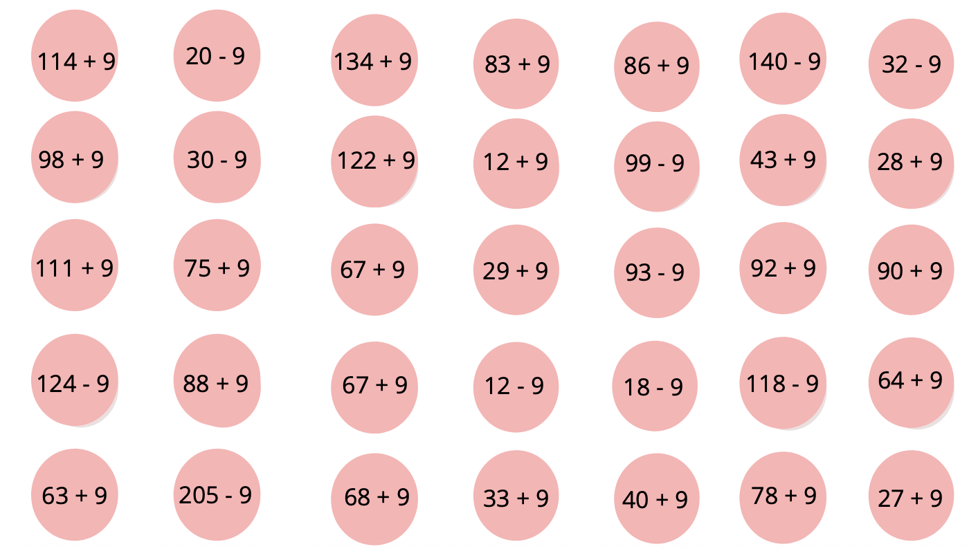 puissance 4 addition et soustraction +9/-9_5