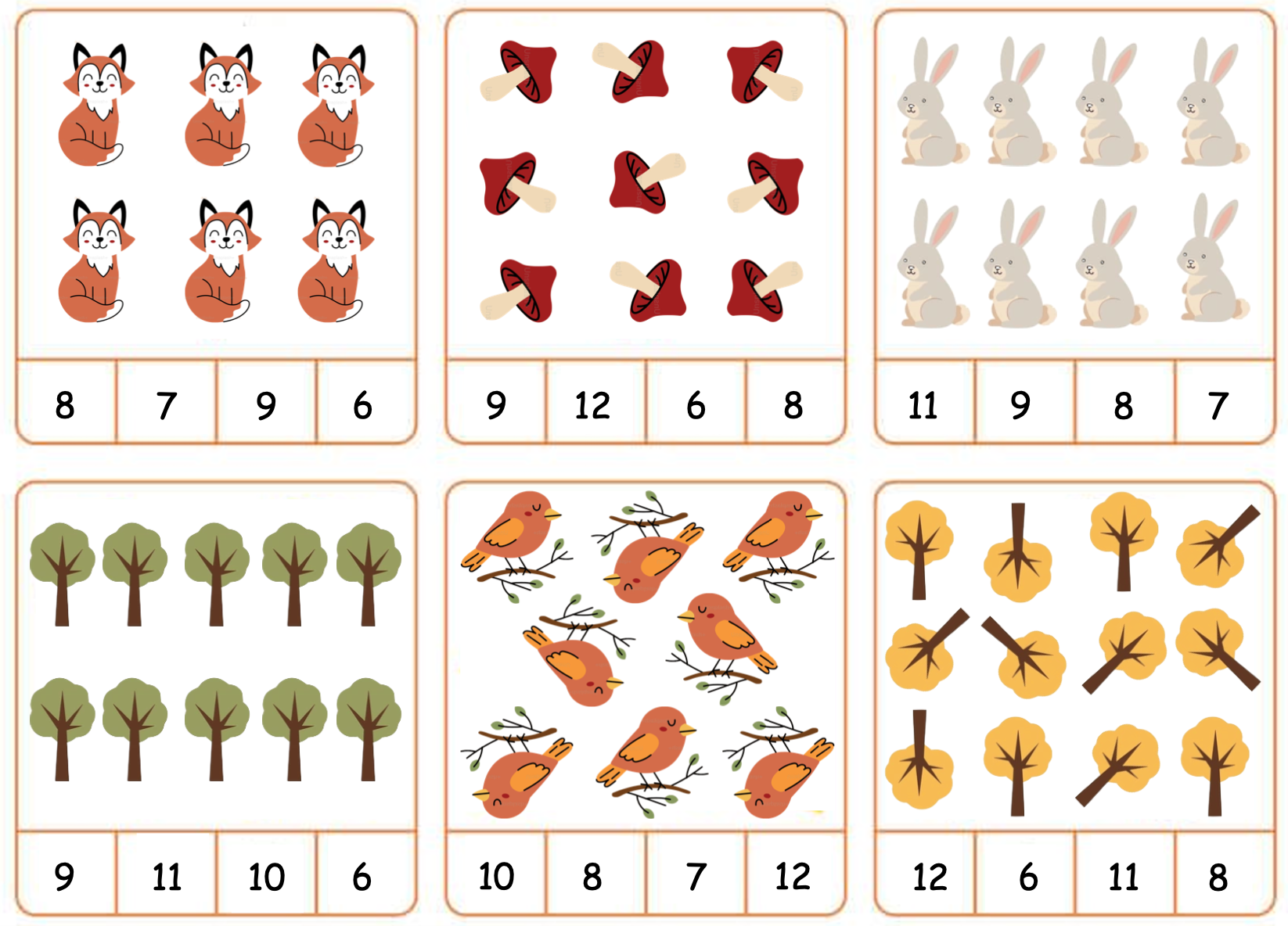Zählen – Klammerkarten (1 bis 5 und 6 bis 12)_2
